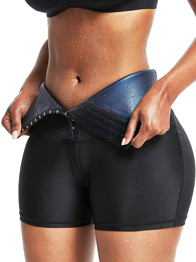 Women Hot Sweat Sauna Shaper Shorts, Tummy Control Slimming Panties Waist Trainer Thermo Leggings for Weight Loss