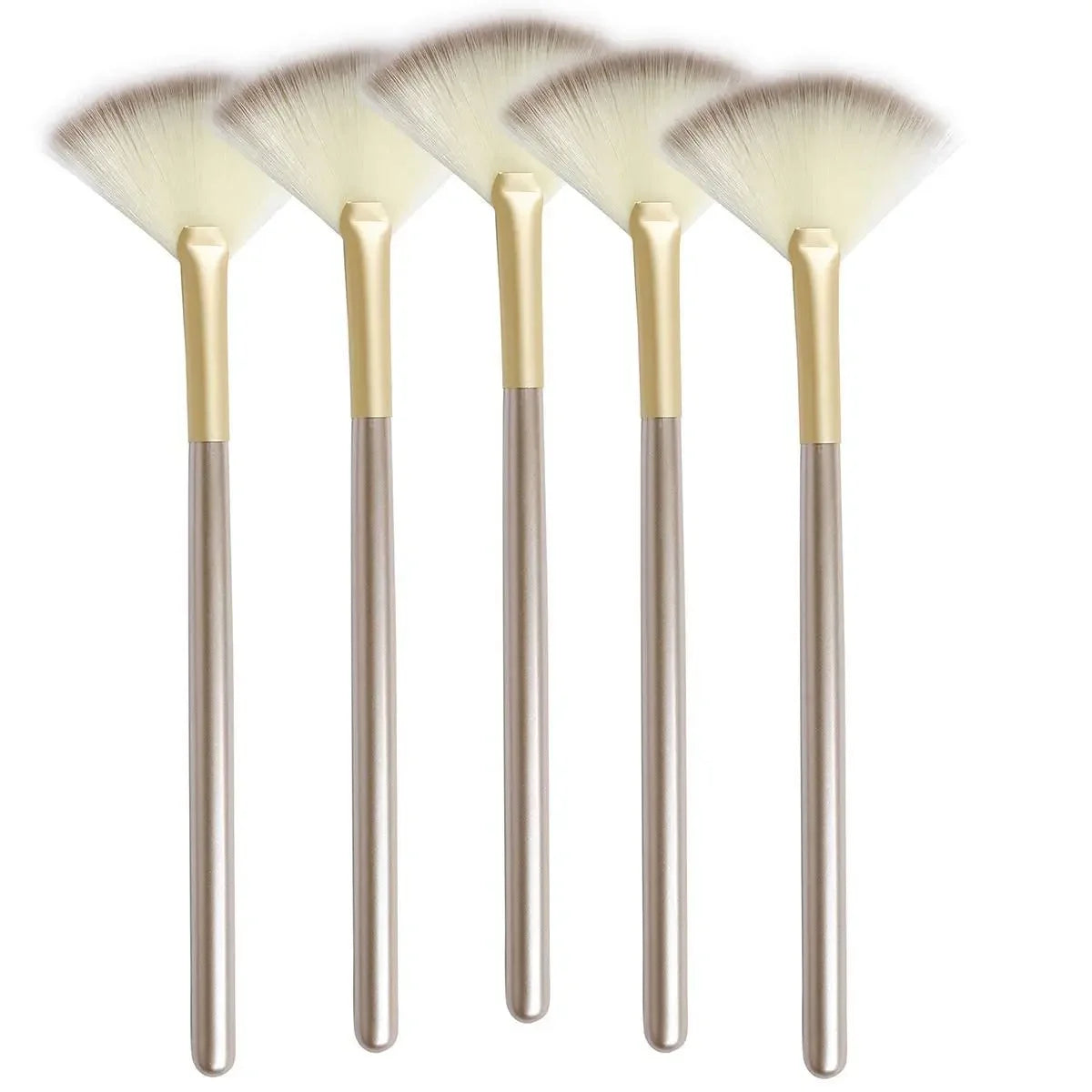 Soft Fiber Fan Makeup Brushes, Facial Brush Set for Glycolic Peel, Face Mask, Spa, Salon Use, Cosmetic Applicator