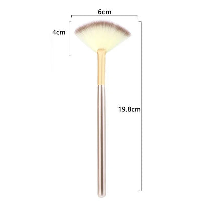 Soft Fiber Fan Makeup Brushes, Facial Brush Set for Glycolic Peel, Face Mask, Spa, Salon Use, Cosmetic Applicator