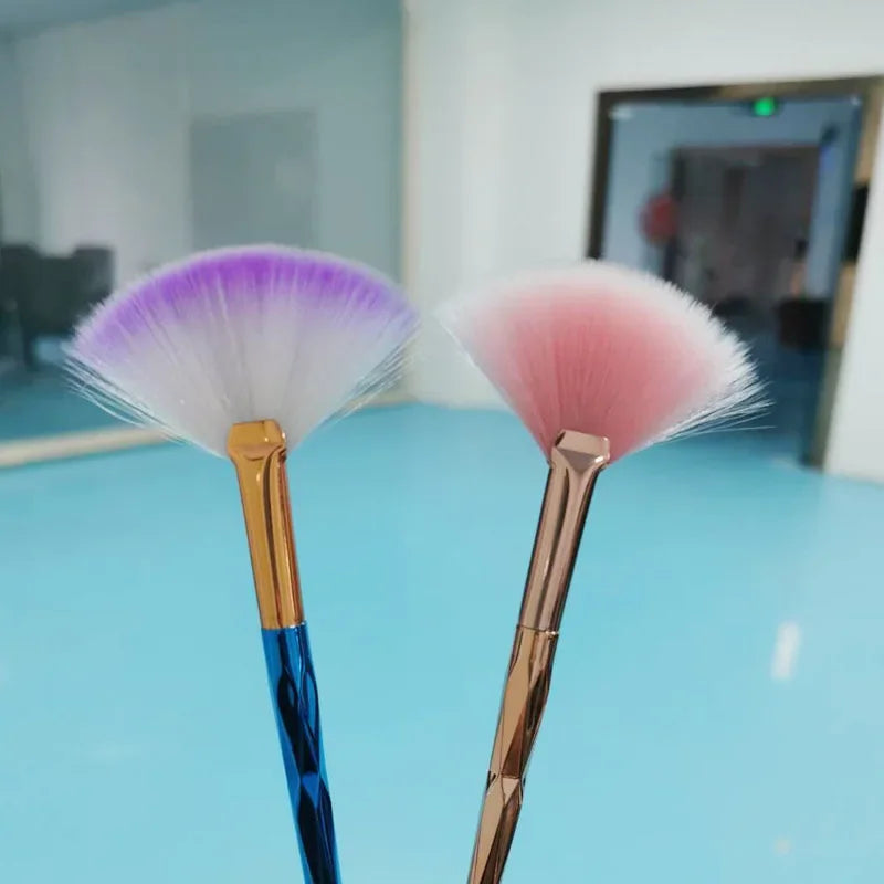 Soft Fiber Fan Makeup Brushes, Facial Brush Set for Glycolic Peel, Face Mask, Spa, Salon Use, Cosmetic Applicator