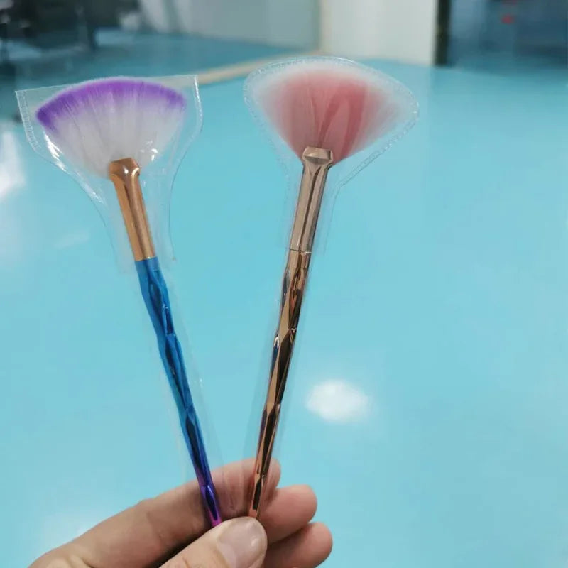 Soft Fiber Fan Makeup Brushes, Facial Brush Set for Glycolic Peel, Face Mask, Spa, Salon Use, Cosmetic Applicator