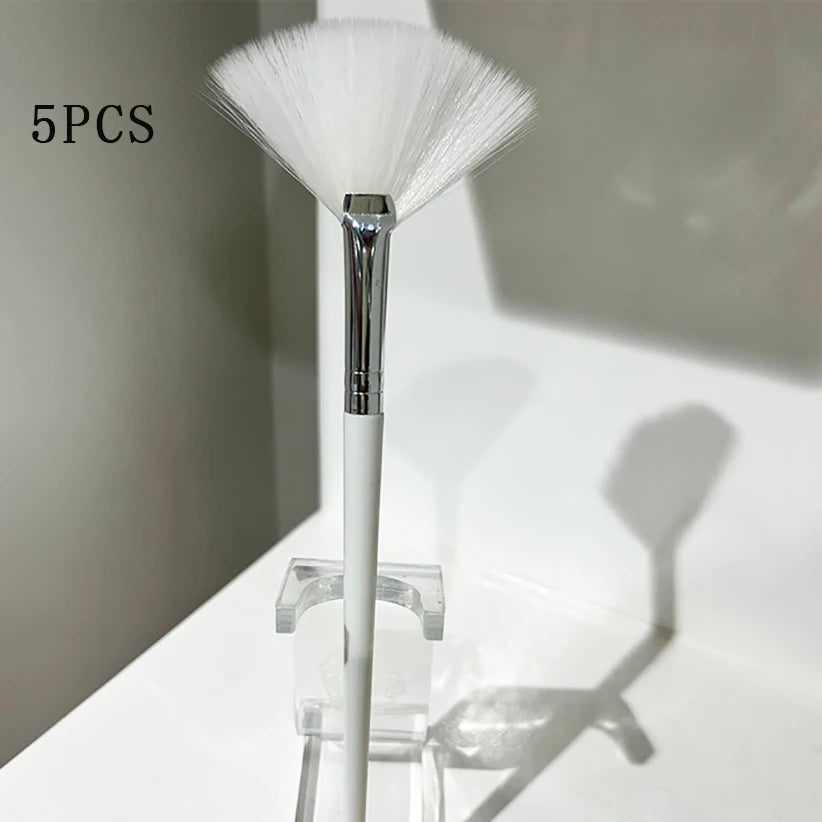 Soft Fiber Fan Makeup Brushes, Facial Brush Set for Glycolic Peel, Face Mask, Spa, Salon Use, Cosmetic Applicator