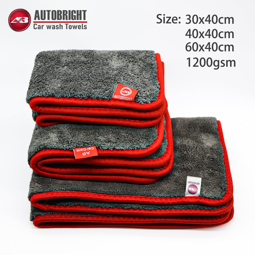 Grey Microfiber Towels Car Cleaning Drying Cloth for Car Wash, Waxing & Detailing