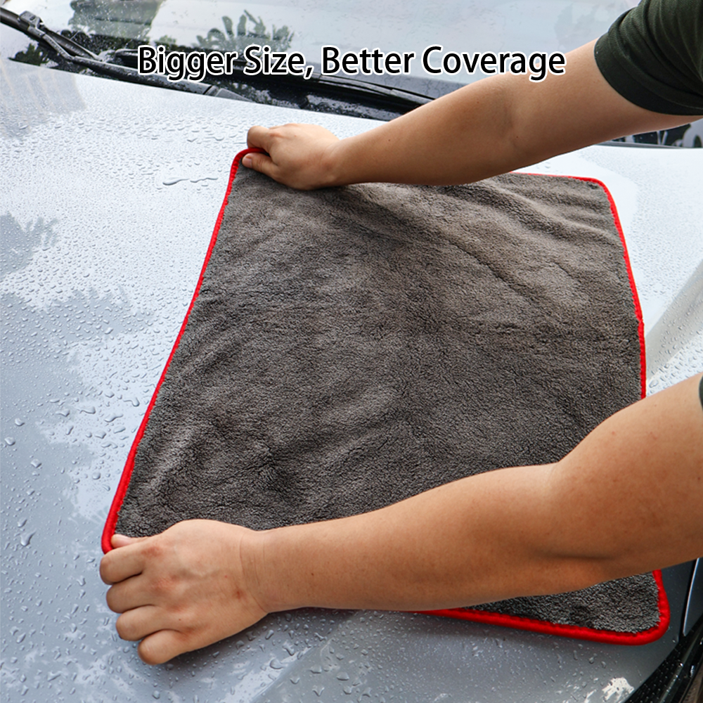 Grey Microfiber Towels Car Cleaning Drying Cloth for Car Wash, Waxing & Detailing