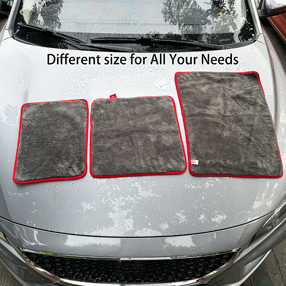 Grey Microfiber Towels Car Cleaning Drying Cloth for Car Wash, Waxing & Detailing