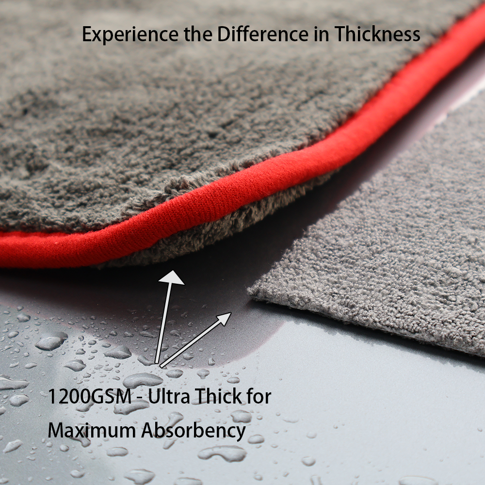 Grey Microfiber Towels Car Cleaning Drying Cloth for Car Wash, Waxing & Detailing