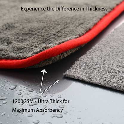 Grey Microfiber Towels Car Cleaning Drying Cloth for Car Wash, Waxing & Detailing