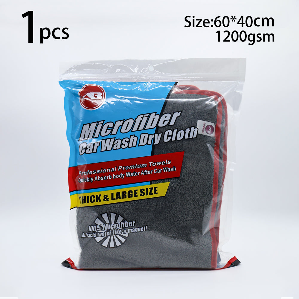 Grey Microfiber Towels Car Cleaning Drying Cloth for Car Wash, Waxing & Detailing