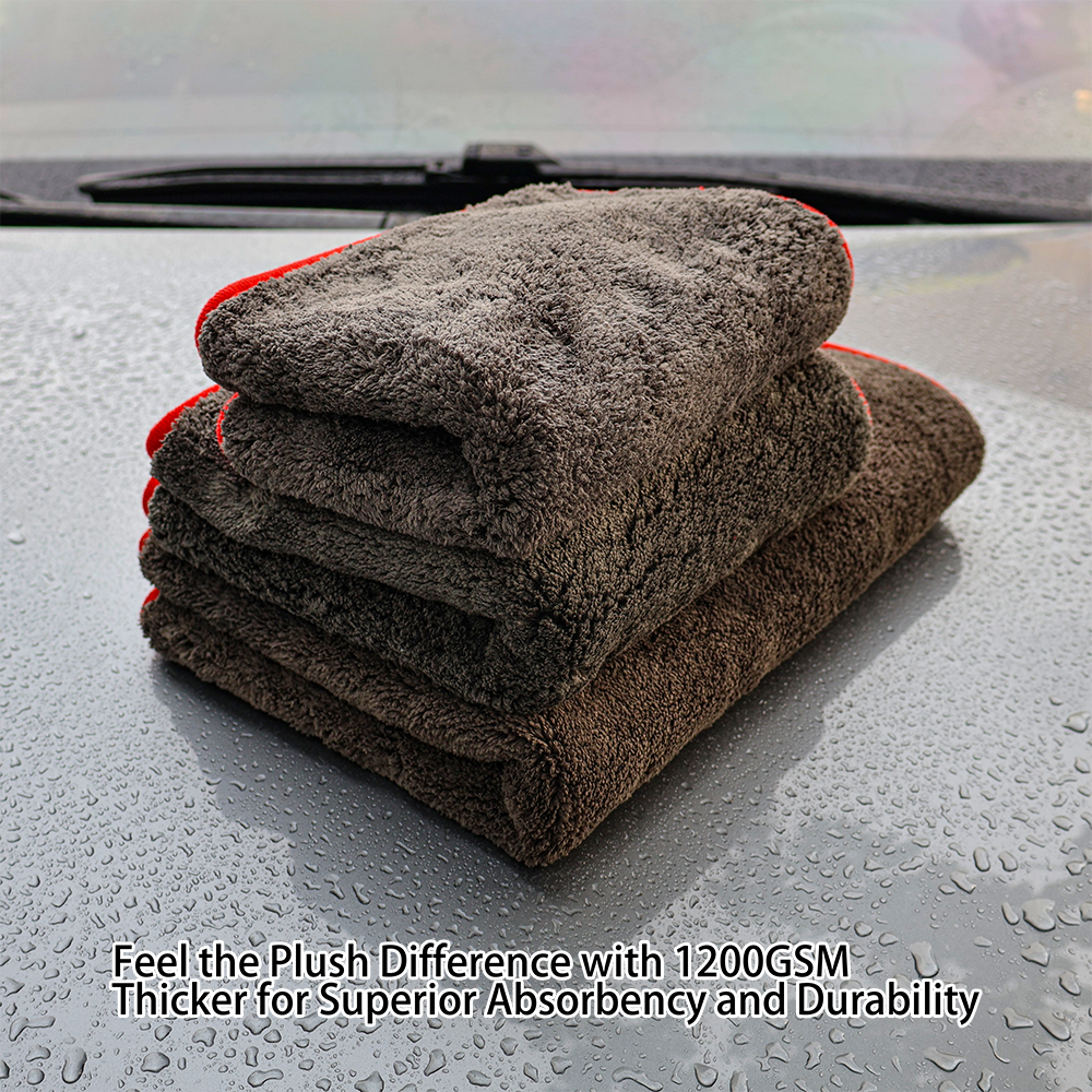 Grey Microfiber Towels Car Cleaning Drying Cloth for Car Wash, Waxing & Detailing