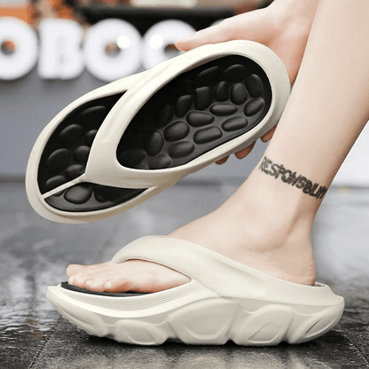 Mens Soft Massage Flip Flops  Breathable Summer Slippers For Outdoor Comfort 2