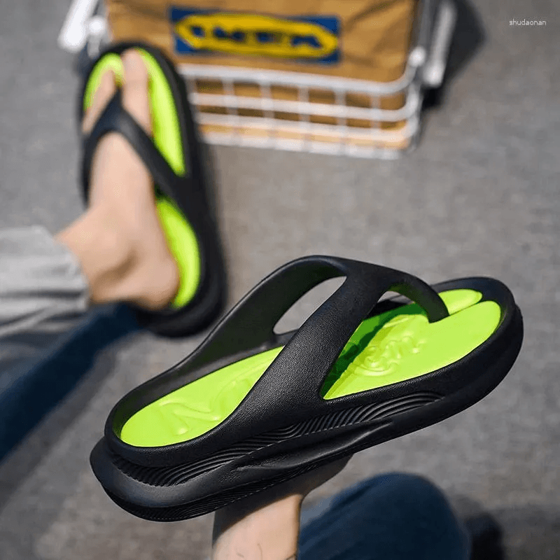 Mens Soft Massage Flip Flops  Breathable Summer Slippers For Outdoor Comfort 3