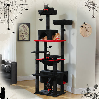 Indoor Cat Tower Large Cat Tree With Sisal Scratching Posts Spacious Hammock Padded Perches And Mul 3