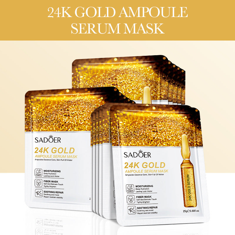 Gold Essence Face Masks Hydrating  Brightening Facial Skincare Sheet Mask For Delicate Skin Rejuven 1