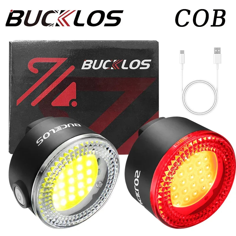 USB Rechargeable Bicycle Safety Warning Light Set, LED Front Rear Bike Taillights Headlight for MTB Cycling Lamp