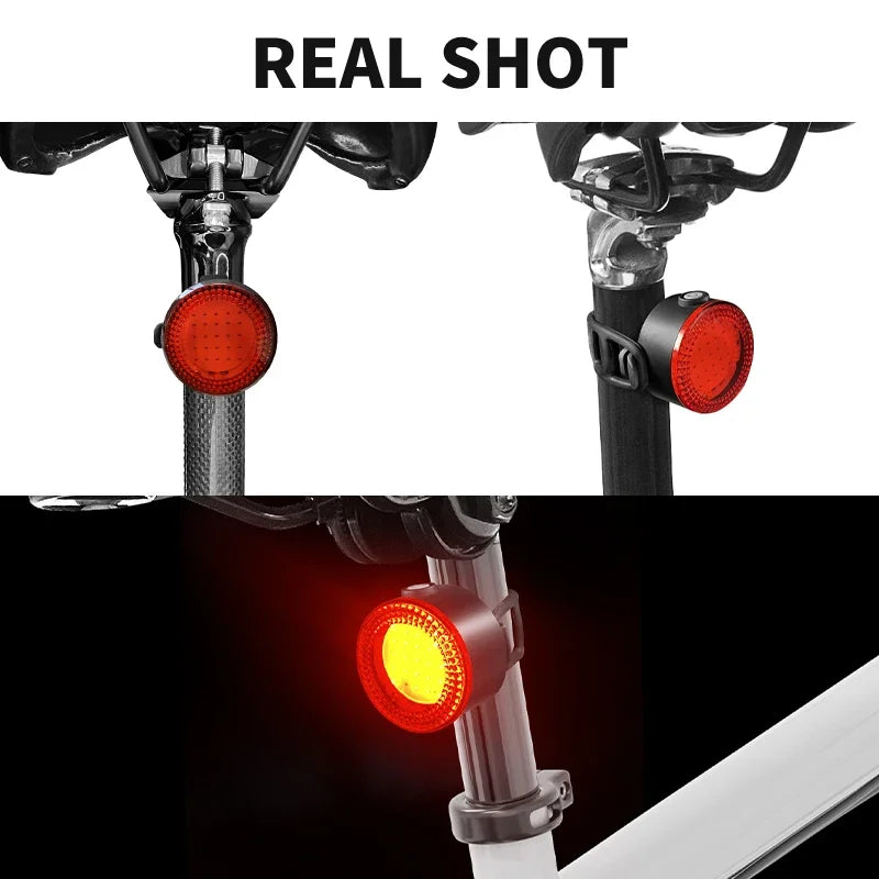 USB Rechargeable Bicycle Safety Warning Light Set, LED Front Rear Bike Taillights Headlight for MTB Cycling Lamp