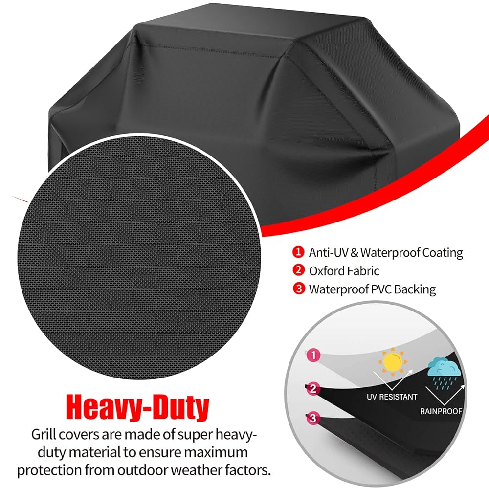GrillGuard Pro Heavy Duty Waterproof BBQ Cover  Heat  Stain Resistant AllSeason Protection 3