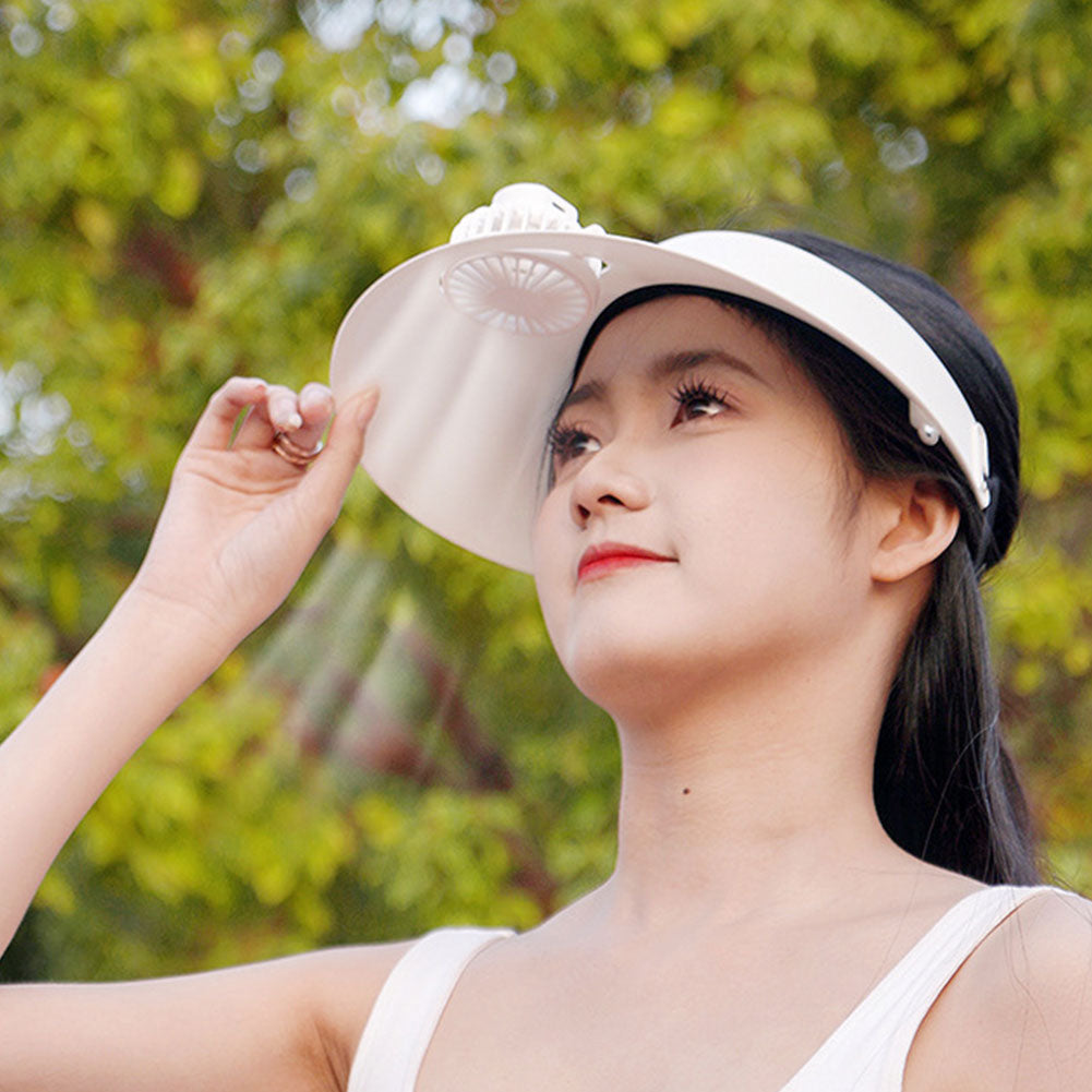 Solar USB Charging Cooling Sun Visor Hat With Fan Breathable UV Protection Hat For Outdoor Sports C 3