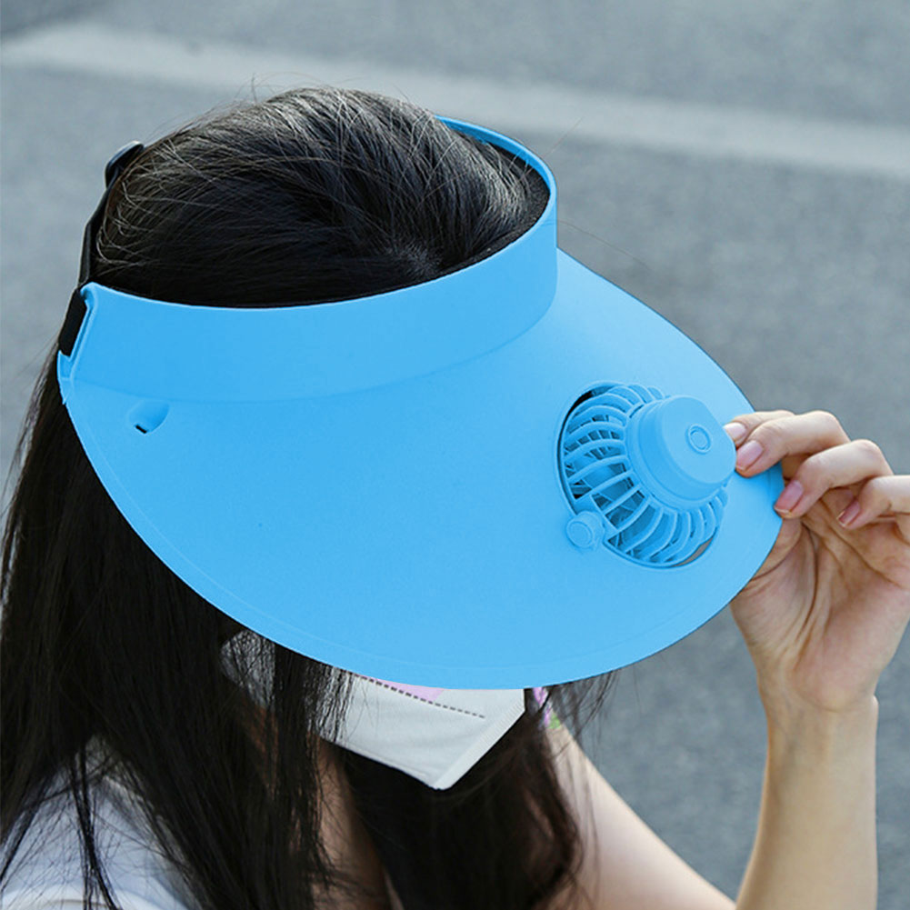 Solar USB Charging Cooling Sun Visor Hat With Fan Breathable UV Protection Hat For Outdoor Sports C 4