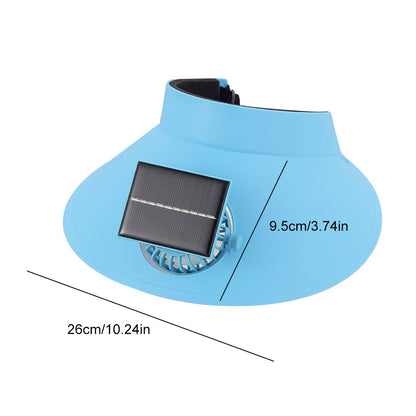 Solar USB Charging Cooling Sun Visor Hat With Fan Breathable UV Protection Hat For Outdoor Sports C 6