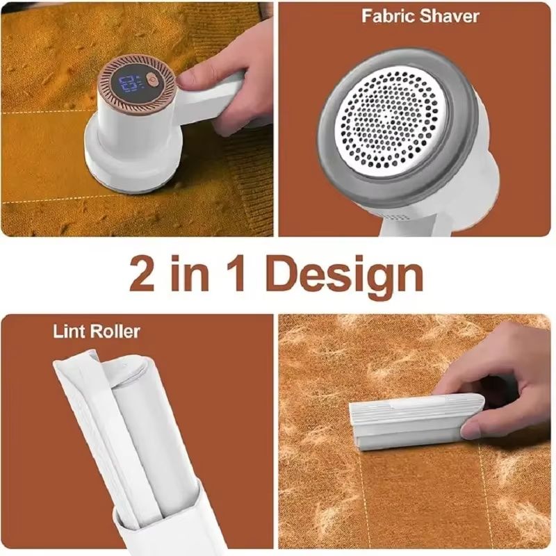 Electric Lint Remover with LED Display – Powerful Fabric Shaver for Sweaters, Couches & Carpets