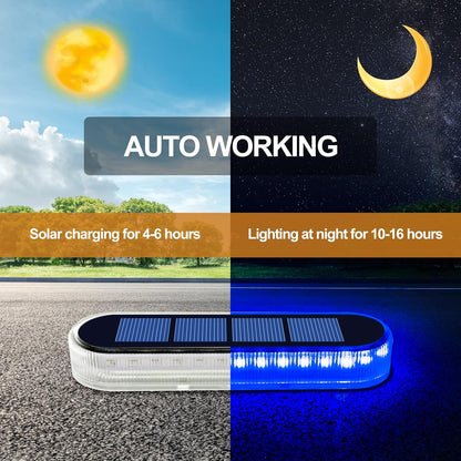 IP68 Waterproof Solar LED Deck Lights, Wireless Stick-On Outdoor Step Dock Driveway Lights, 3 Lighting Colors