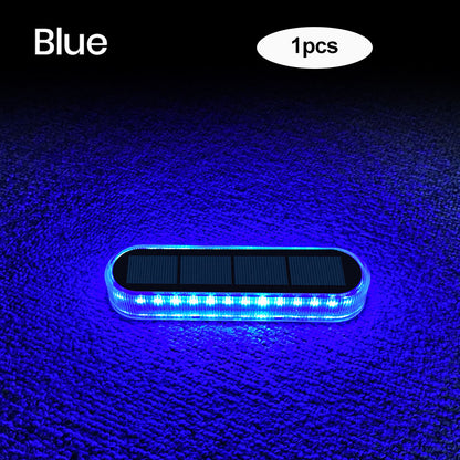IP68 Waterproof Solar LED Deck Lights, Wireless Stick-On Outdoor Step Dock Driveway Lights, 3 Lighting Colors