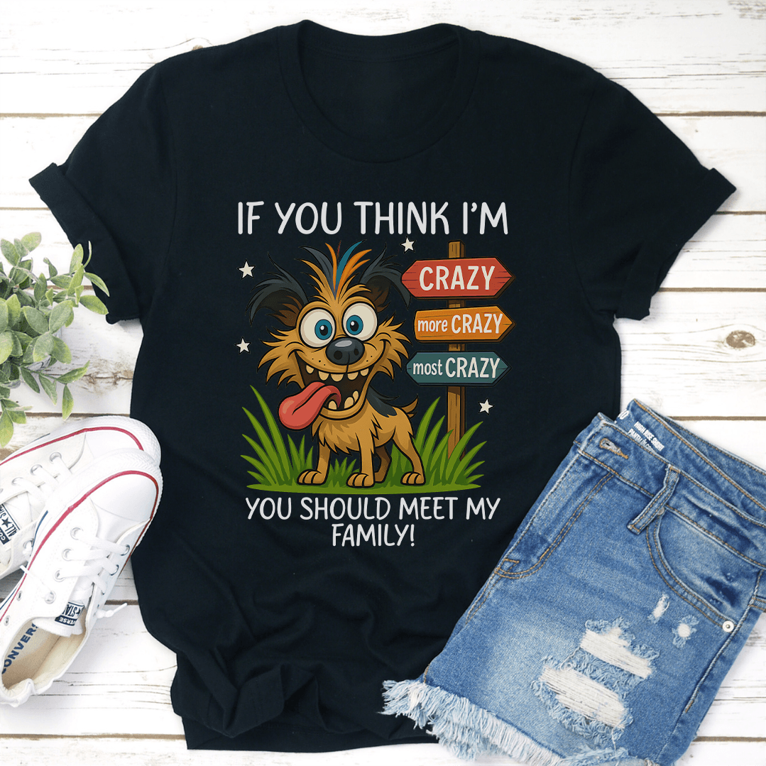If You Think Im Crazy More Crazy Most Crazy You Should Meet My Family Tee 2