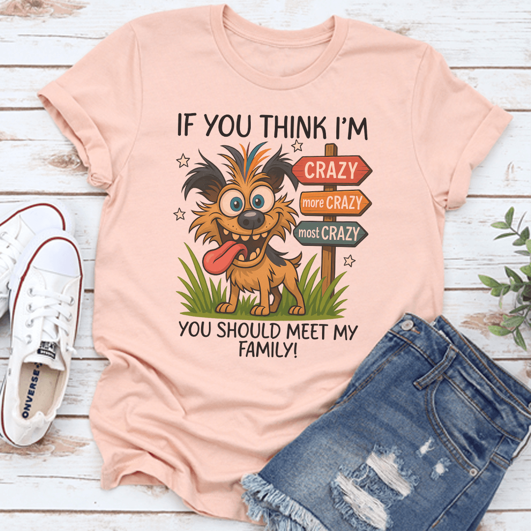If You Think I'm Crazy More Crazy Most Crazy You Should Meet My Family Tee