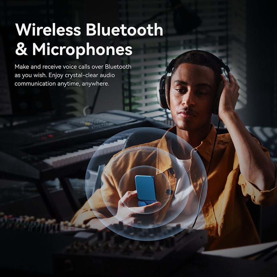 USB Portable Headphone Amplifier & Bluetooth Magnetic DAC with Battery, 1160mAh Hi-Res Audio Adapter