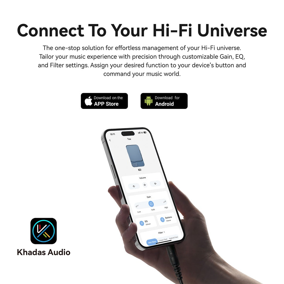 USB Portable Headphone Amplifier & Bluetooth Magnetic DAC with Battery, 1160mAh Hi-Res Audio Adapter