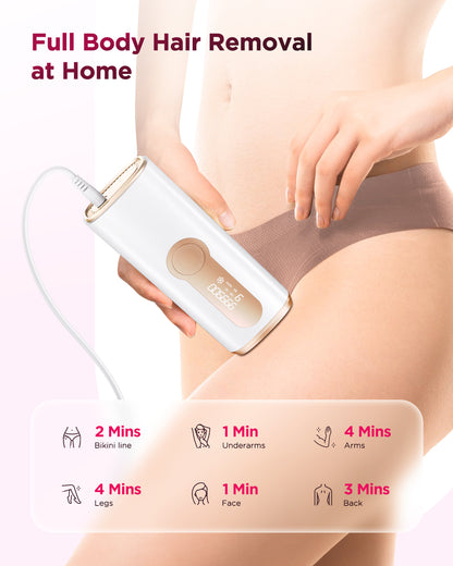 Flash IPL Hair Removal Device for Men & Women, 999,900 Flashes, Full Body Use