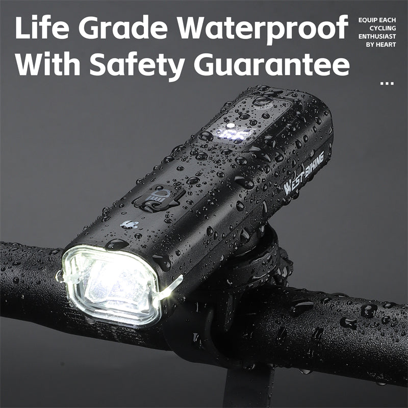 Bicycle Headlight, Intelligent Light Sensing Quick Release Bike Front Light & Portable Cycling Flashlight
