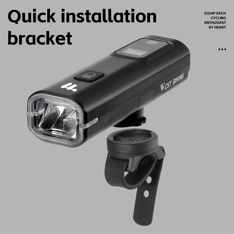 Bicycle Headlight, Intelligent Light Sensing Quick Release Bike Front Light & Portable Cycling Flashlight