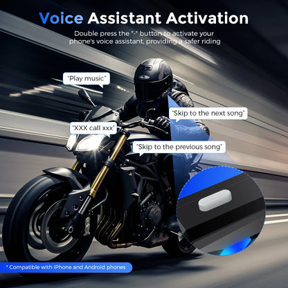 Bluetooth 53 Motorcycle Helmet Headset Waterproof Earphones With Speaker TriColor Ambient Light  Au 3