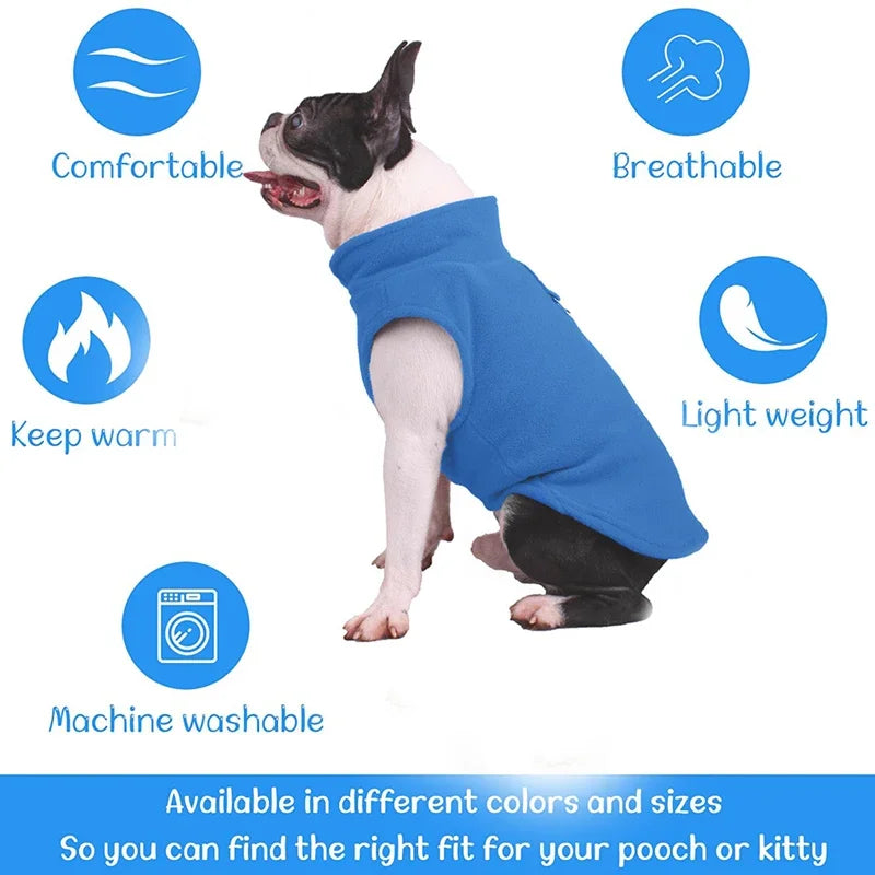 Warm Fleece Pet Clothes For Small Dogs Winter TShirt Vest For Chihuahua Yorkshire Terrier Poodle Fr 2