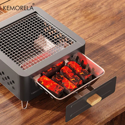 HeavyDuty Outdoor BBQ Camping Stove Brazier Barbecue Grill Stove Portable Charcoal Firepit For Tea  2