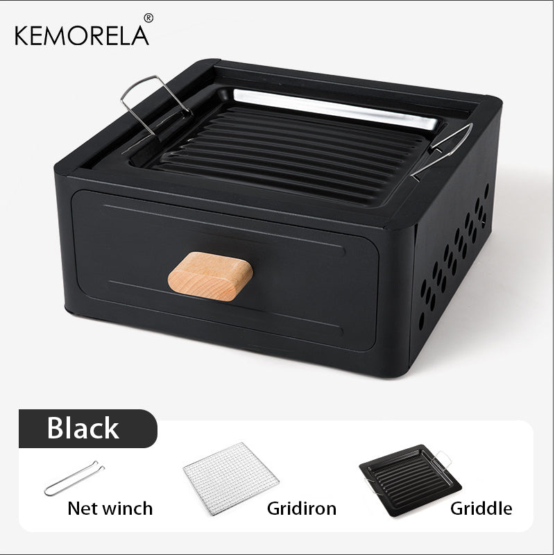 HeavyDuty Outdoor BBQ Camping Stove Brazier Barbecue Grill Stove Portable Charcoal Firepit For Tea  5