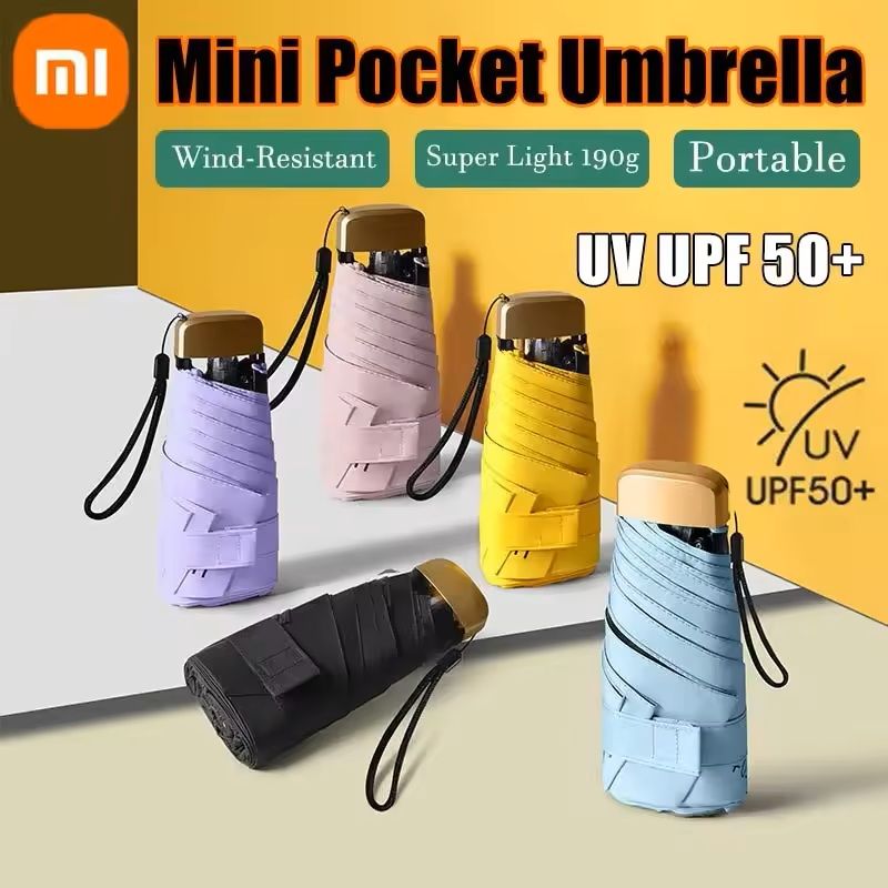 Mini Capsule Umbrella Small Folding Pocket UV Protection Umbrella