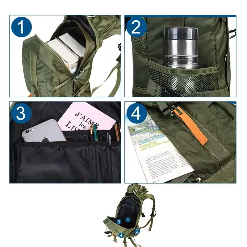 Waterproof Travel Hiking Backpack Lightweight Outdoor Camping Daypack 5