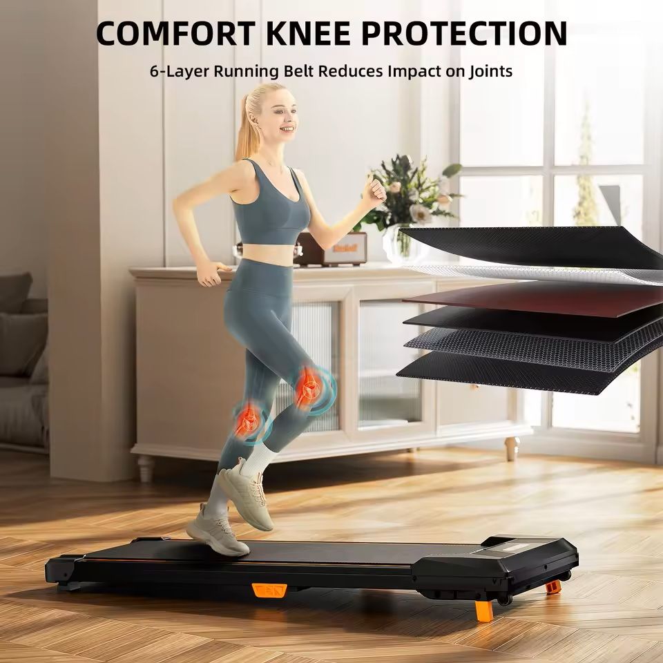 Under Desk Incline Treadmill Compact Walking Pad 330 lbs Capacity