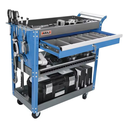 3Tier Rolling Tool Cart With Wheels 440 Lbs Capacity Garage Storage 6