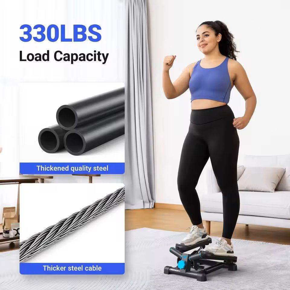 Mini Twist Stepper With Resistance Bands 330 Lbs Capacity 2