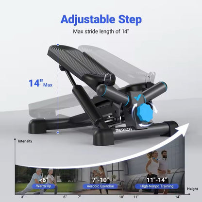 Mini Twist Stepper With Resistance Bands 330 Lbs Capacity 3