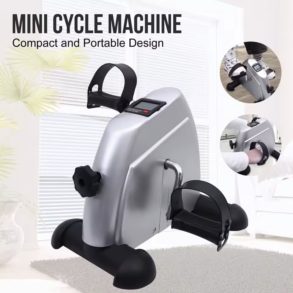 Mini Pedal Exercise Bike Under Desk Cycling Trainer with LCD Display
