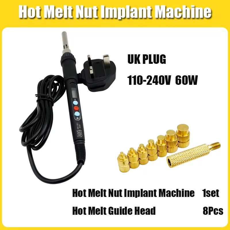 Hot Melt Nut Implant Kit With Soldering Tips For 3D Printing 9