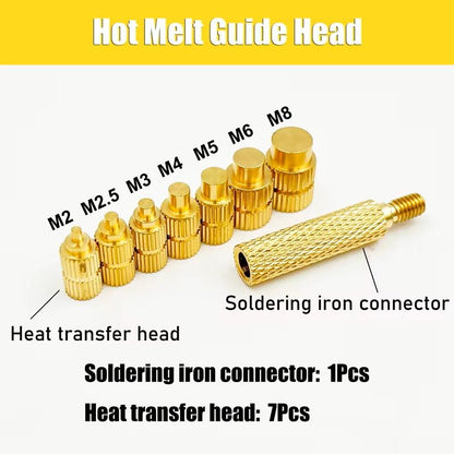 Hot Melt Nut Implant Kit With Soldering Tips For 3D Printing 6