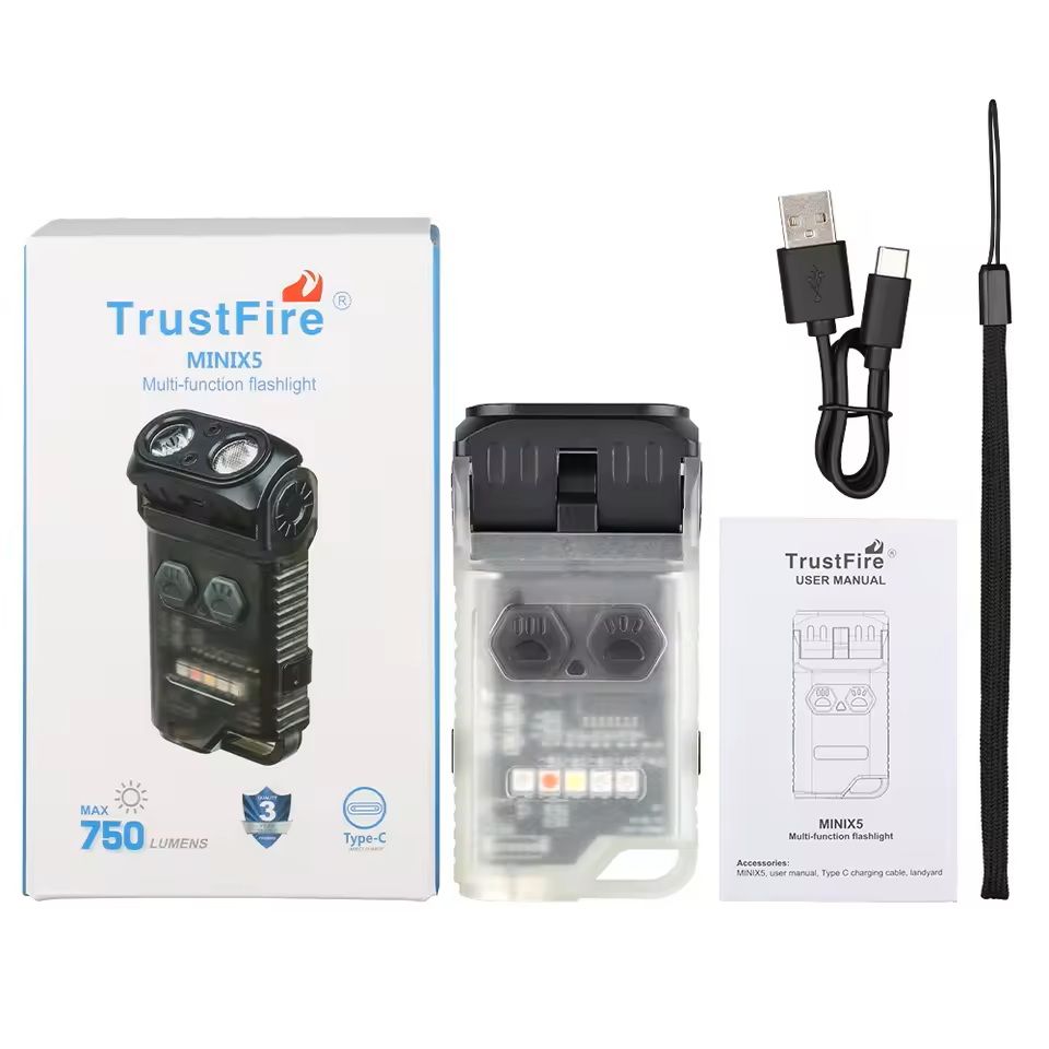 Rechargeable EDC Flashlight With UV Light And Magnetic Base 750 Lumen 7