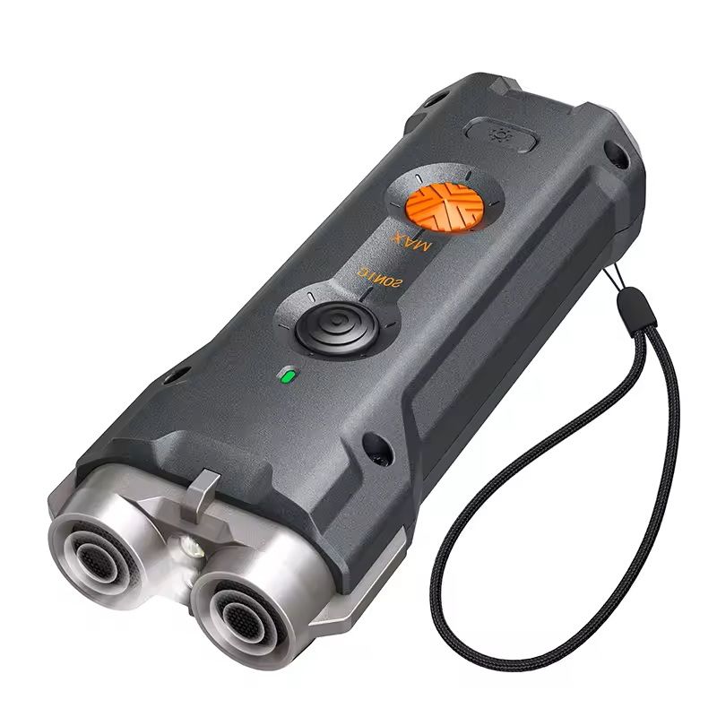 Ultrasonic Dog Repeller with LED Flashlight and Anti-Barking Deterrent