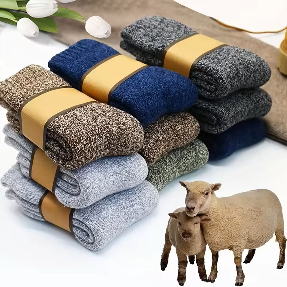 5 Pairs Solid Color Unisex Sports Socks Mid-Calf Winter Gift Set