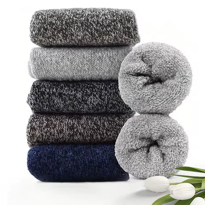 5 Pairs Solid Color Unisex Sports Socks MidCalf Winter Gift Set 2